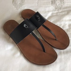 Mossimo Black Leather Sandals